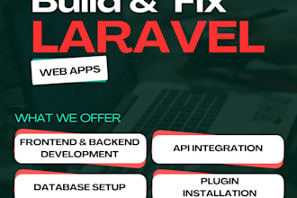 build and fix custom laravel applications