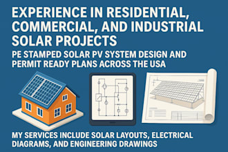 solar pv system design and permit ready plans with pe stamp USA