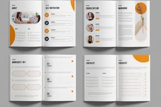 do kdp journal design, digital planner, pdf lead magnet, canva workbook design