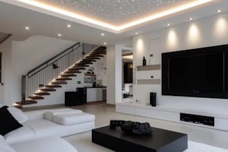 create a beautiful interior design exterior design and landscape