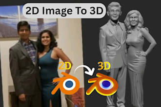 convert 2d to 3d printable model stylized 3d character design for 3d printing