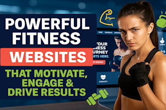 build fitness website, fitness studio, coach website, gym or gym trainer website