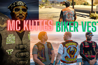 fivem kuttes custom fivem clothing kuttes mc, mc vest, biker clothing, kuttes