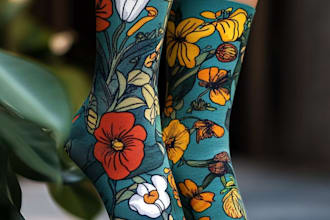 make a custom and pattern socks design