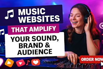 build music website, record label website, podcast or music streaming website