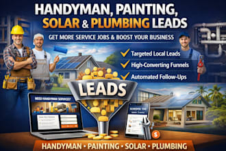 generate handyman, painting, solar, hvac and plumbing leads via facebook ads