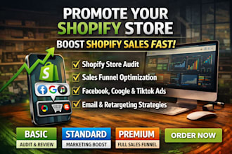 promote shopify store shopify marketing sales funnel to boost shopify sales