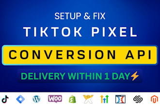 install tiktok pixel, pinterest tag, snapchat pixel with conversion API via GTM