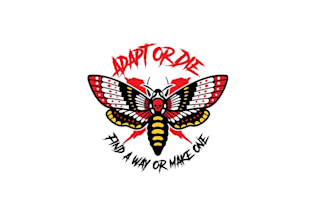 design japanese tattoo style death hawk moth skull logo