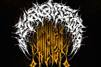create a unique metal logo with custom calligraphy art