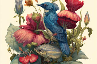 create amazing botanical illustration