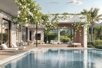 design landscape backyard patio deck outdoor design garden swimming pool gazebo