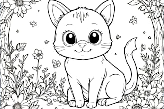 draw cute, bold and easy coloring pages