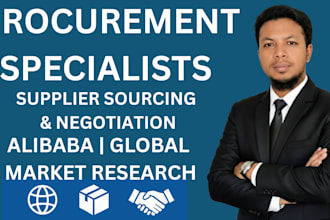 be your procurement specialist for supplier sourcing