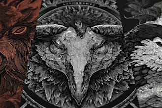 draw detailed illustration dark art