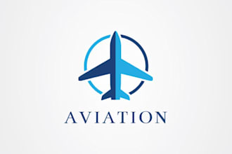 design a modern aviation logo for your airline or aviation business