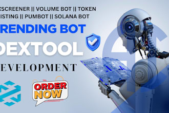 create crypto volume trading and trending bots for solana, ethereum, bsc tokens