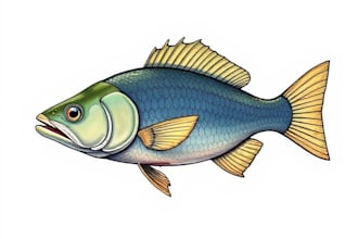 make custom watercolor fish illustration for you