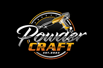 create graceful and fantastic powdercoating logo design