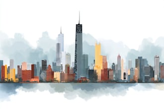 draw landscape silhouette city skyline city silhouette