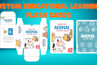 design printable educational montessori kids flashcard learning card game box