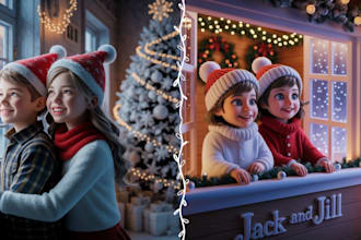 illustrate your childrens christmas book, storybook and image illustration