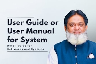 write user guide or user manual for your system or product