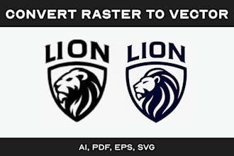 redraw and refine your logo into a vector in 1 hour