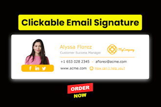 design email signature or HTML email signature