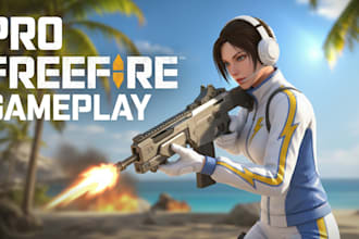 professional freefire gameplay recording for social media