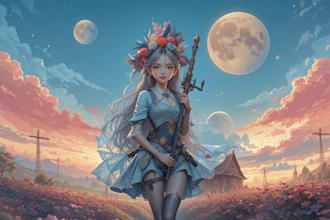 draw semi realism illustrations for you