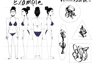make digital character design sheets