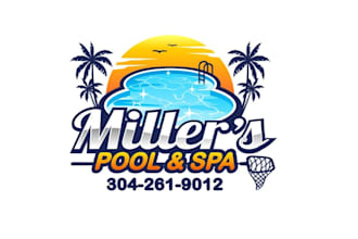create professional and specially pool service logo design
