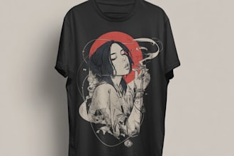 do vintage hand drawn for street wear  t shirt