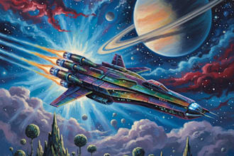 drawing sci fi spaceship design