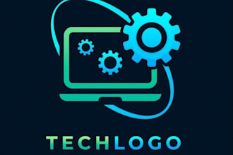 design a modern computer and technology logo