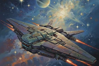 making a sci fi spaceship art