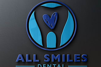 design a professional dental logo for your clinic or practice