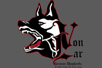 design excellent german shepherds bad ass logo