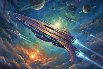 make a sci fi spaceship art