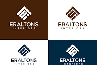 design a modern and elegant interior design company logo