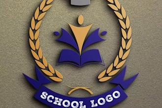design a professional education or school logo