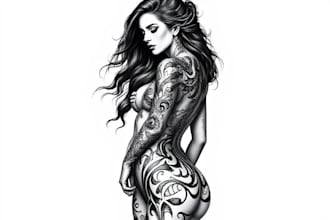 create a profesional tribal tattoo design