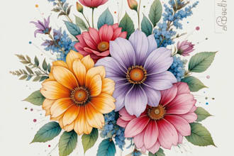 paint watercolor flowers, watercolor logo