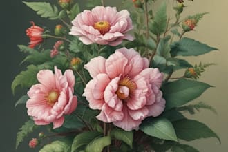 do watercolor illustration, botanical family paintings