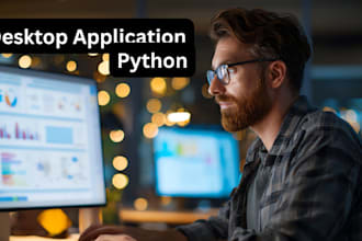 develop custom python desktop applications using pyqt or tkinter