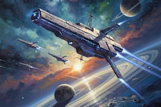 create a sci fi spaceship design