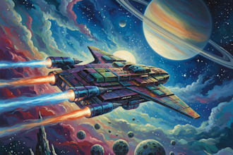 design a spaceship, sci fi illustration and sci fi art
