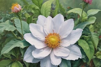 draw a realistic botanical illustration