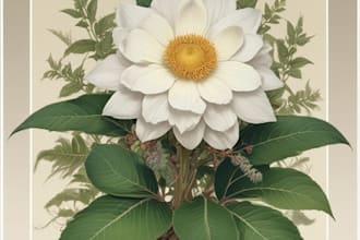 draw realistic botanical illustration